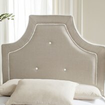 Riley upholstered wingback store headboard alcott hill